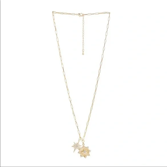 NWT Jennifer Miller Starburst Charm Necklace - Picture 2 of 4